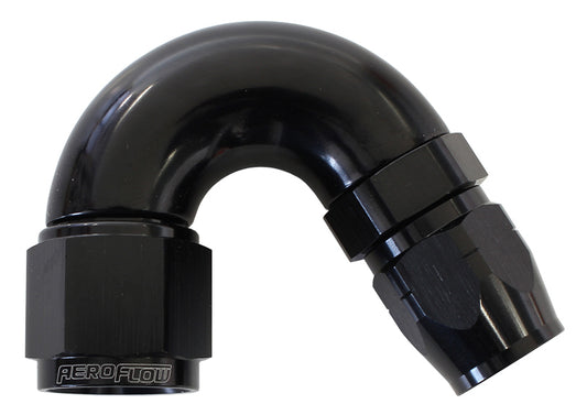 Aeroflow AF555-06-08BLK Stepped 150 Deg Hoseend -6 Hosto -8AN Reducer Hose End Black