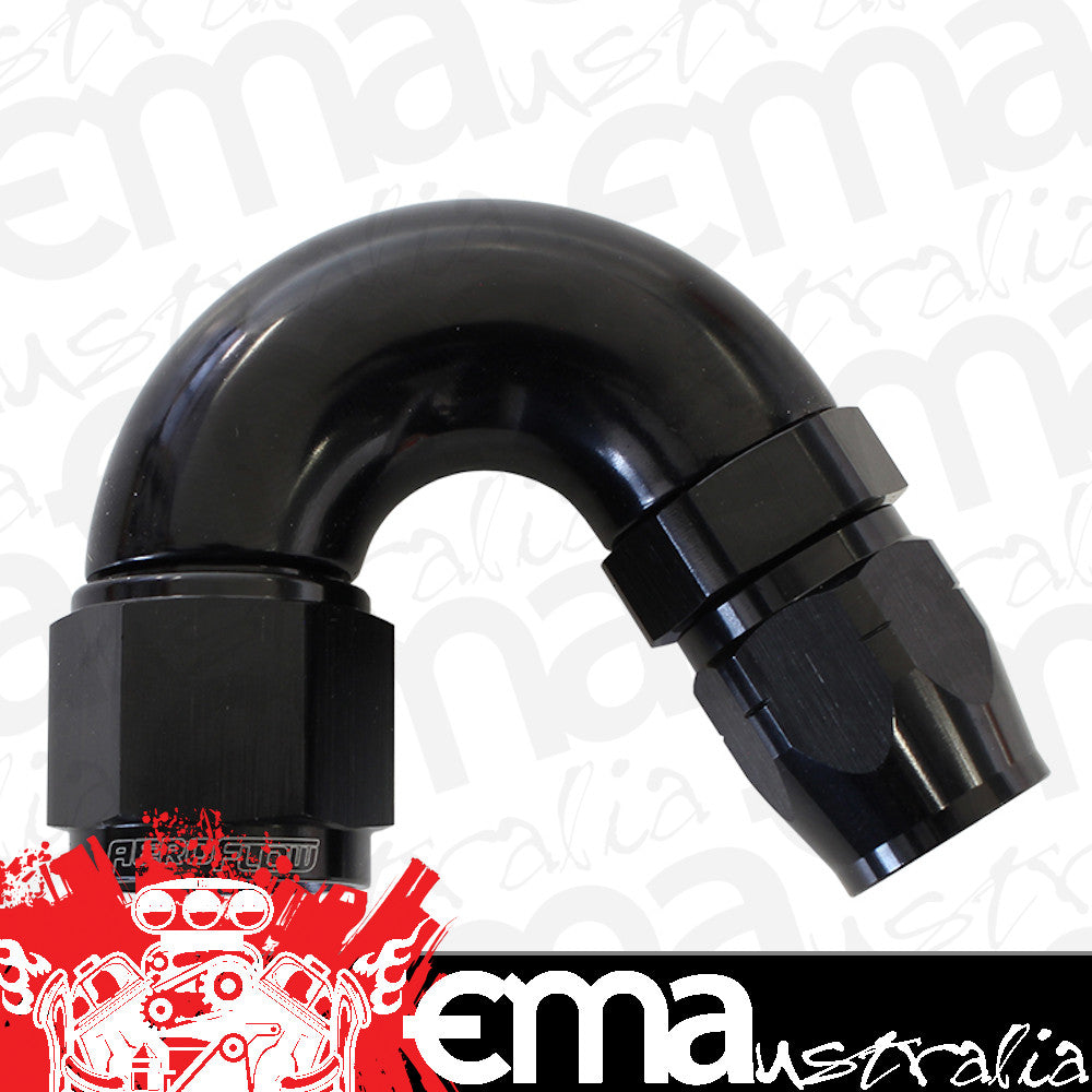 Aeroflow AF555-08-06BLK Stepped 150 Deg Hoseend -8 Hosto -6AN Expander Hose End Blac