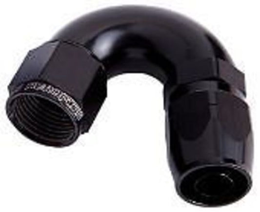 Aeroflow AF555-10BLK Alloy 150 Deg Hose End -10AN Black Cutter Style Full Flow