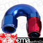 Aeroflow AF556-04 Alloy 180 Deg Hose End -4AN Blue Cutter Style Full Flow