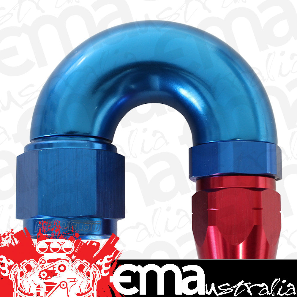 Aeroflow AF556-06-08 Stepped 180 Deg Hoseend -6 Hosto -8AN Reducer Hose End Blue