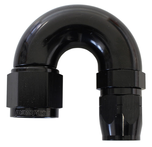 Aeroflow AF556-08-10BLK Stepped 180 Deg Hoseend -8 Hosto -10AN Reducer Hose End Blac