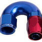 Aeroflow AF556-08 Alloy 180 Deg Hose End -8AN Blue Cutter Style Full Flow