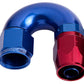 Aeroflow AF556-16 Alloy 180 Deg Hose End -16AN Blue Cutter Style Full Flow