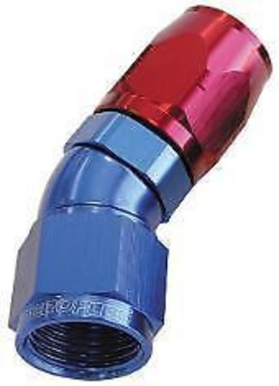 Aeroflow 100 & 450 series braided hose Alloy 30 Deg End -4AN Blue Cutter Style Full Flow Aeroflow Performance Products AF557-04