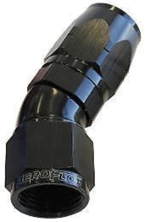 Aeroflow AF557-04BLK Alloy 30 Deg Hose End -4AN Black Cutter Style Full Flow