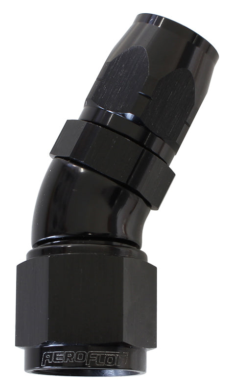 Aeroflow AF557-08-10BLK Alloy 30 Deg Hose End -8 Hose to -10AN Reducer Hose End Blac