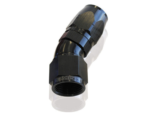 Aeroflow Performance Products AF557-10BLK Alloy 30 Deg Hose End -10AN Black Cutter Style Full Flow