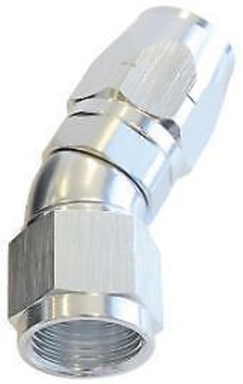 Aeroflow AF557-10S Alloy 30 Deg Hose End -10AN Silver Cutter Style Full Flow