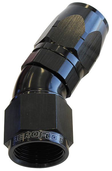 Aeroflow Performance Products AF557-16BLK Alloy 30 Deg Hose End -16AN Black Cutter Style Full Flow