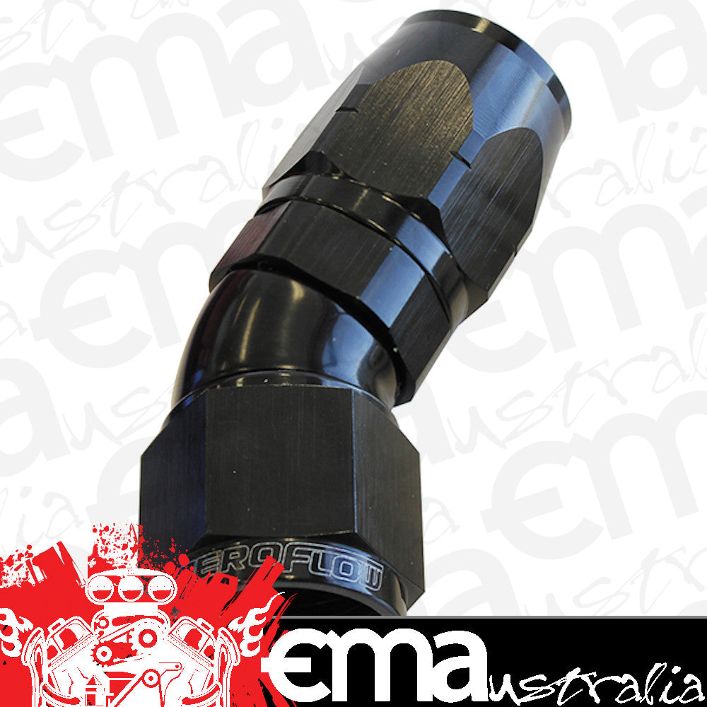 Aeroflow Performance Products AF557-16BLK Alloy 30 Deg Hose End -16AN Black Cutter Style Full Flow