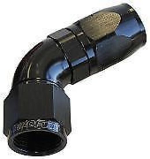 Aeroflow 100 & 450 series braided hose Alloy 60 Deg End -4AN Black Cutter Style Full Flow Aeroflow Performance Products AF558-04BLK