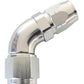 Aeroflow AF558-06-08S Alloy 60 Deg Hose End -6 Hose to -8 Reducer Hose End Silver