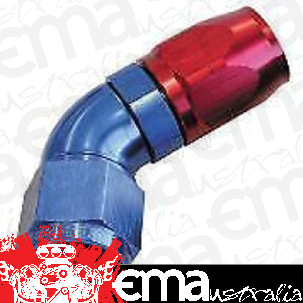 Aeroflow 100 & 450 series braided hose Alloy 60 Deg End -6AN Blue Cutter Style Full Flow Aeroflow Performance Products AF558-06