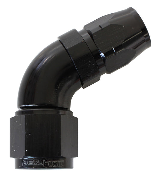 Aeroflow Performance Products AF558-08-06BLK Alloy 60 Deg Hose End -8 Hose to -6 Expander Hose End Black