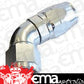 Aeroflow 100 & 450 series braided hose Alloy 60 Deg End -8AN Silver Cutter Style Ful Swivel Aeroflow Performance Products AF558-08S