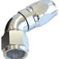 Aeroflow 100 & 450 series braided hose Alloy 60 Deg End -8AN Silver Cutter Style Ful Swivel Aeroflow Performance Products AF558-08S