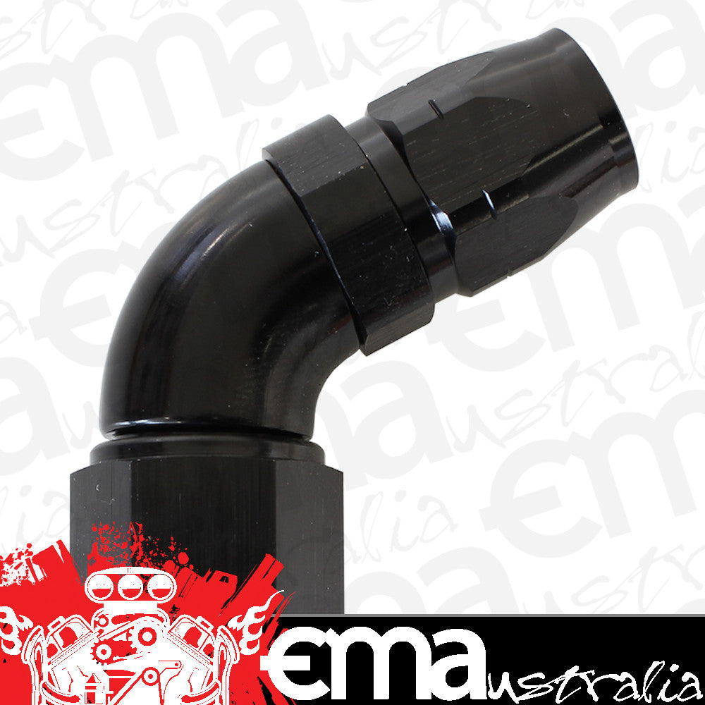 Aeroflow AF558-12-16BLK Alloy 60 Deg Hose End -12 Hoseto -16 Reducer Hose End Black