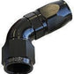 Aeroflow 100 & 450 series braided hose Alloy 60 Deg End -16AN Black Cutter Style Full Flow Aeroflow Performance Products AF558-16BLK