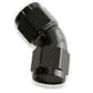 Aeroflow AF563-04BLK -4AN 45 Deg Swivel Coupler Black Billet Full Flow 1 Piece