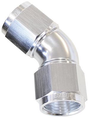 Aeroflow AF563-06S -6AN 45 Deg Swivel Coupler Silver Billet Full Flow 1 Piec