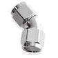 Aeroflow AF563-08S -8AN 45 Deg Swivel Coupler Silver Billet Full Flow 1 Piec
