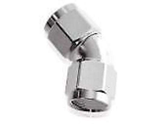 Aeroflow AF563-08S -8AN 45 Deg Swivel Coupler Silver Billet Full Flow 1 Piec