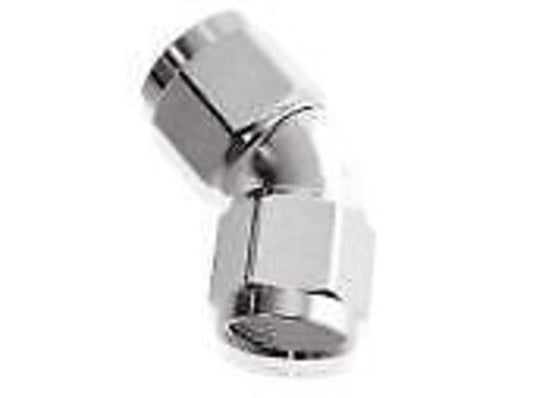 Aeroflow AF563-10S -10AN 45 Deg Swivel Coupler Silver Billet Full Flow 1 Piec