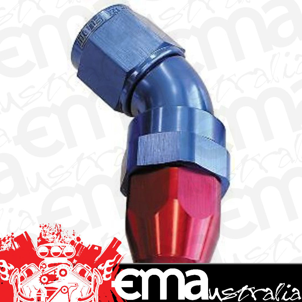 Aeroflow 200 & 250 series braided hose 45 Deg -3AN Full Flow Teflon End Blue 1 Piece Fullflow Aeroflow Performance Products AF572-03D