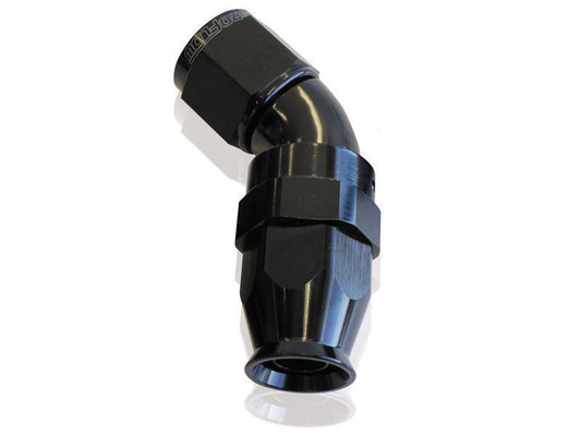Aeroflow AF572-08DBLK 45 Deg -8AN Full Flow Teflon Hose End Black 1 Piece Fullflo