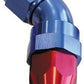 Aeroflow 200 & 250 series braided hose 45 Deg -12AN Full Flow Teflon End Blue 1 Piece Fullflow Aeroflow Performance Products AF572-12D