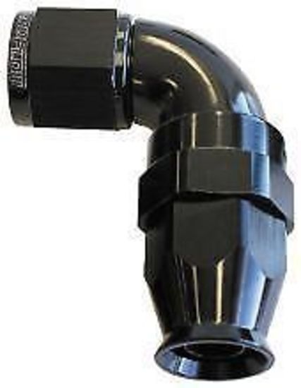 Aeroflow AF573-03DBLK 90 Deg -3AN Full Flow Teflon Hose End Black 1 Piece Fullflo