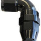 Aeroflow AF573-06DBLK 90 Deg -6AN Full Flow Teflon Hose End Black 1 Piece Fullflo