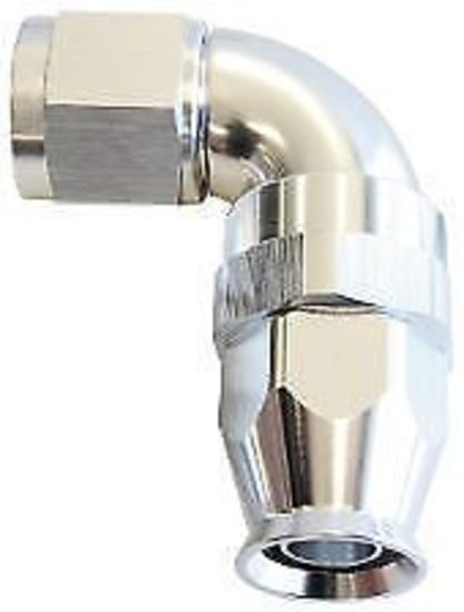 Aeroflow AF573-06DS 90 Deg -6AN Full Flow Teflon Hose End Silver 1 Piece Fullfl