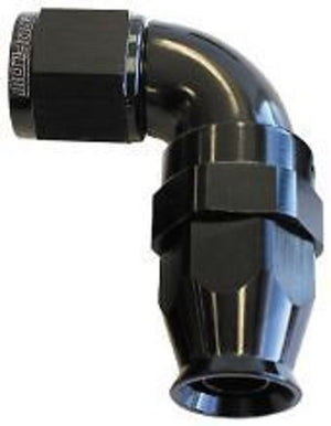 Aeroflow AF573-08DBLK 90 Deg -8AN Full Flow Teflon Hose End Black 1 Piece Fullflo