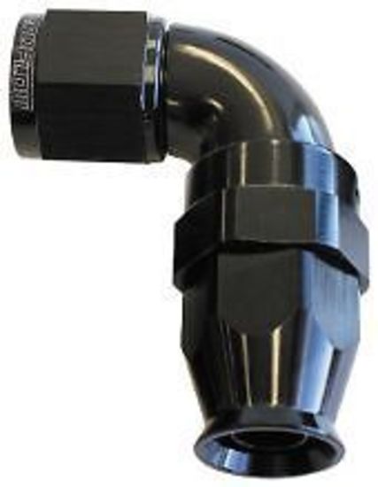 Aeroflow AF573-08DBLK 90 Deg -8AN Full Flow Teflon Hose End Black 1 Piece Fullflo