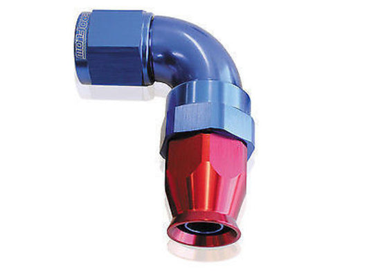 Aeroflow Performance Products AF573-12D 90 Deg -12AN Full Flow Teflon Hose End Blue 1 Piece Fullflow