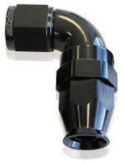 Aeroflow AF573-12DBLK 90 Deg -12AN Full Flow Teflon Hose End Black 1 Piece Fullflo