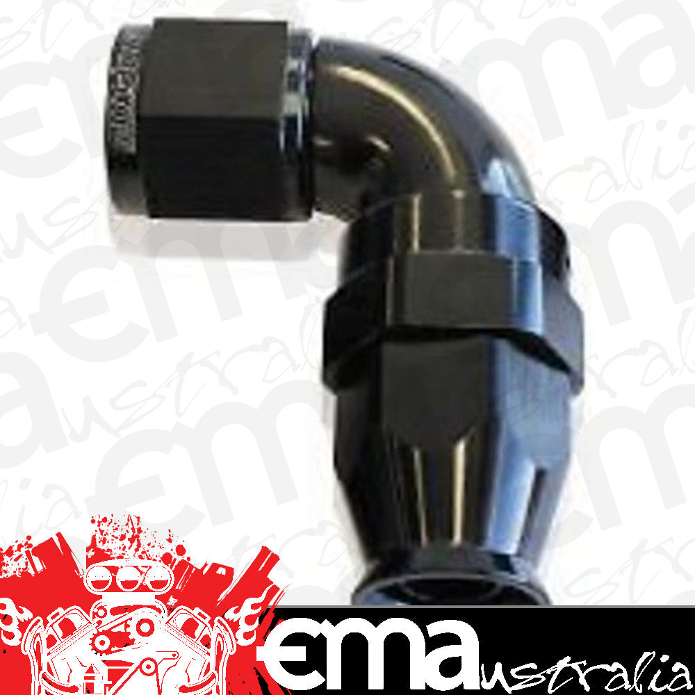 Aeroflow AF573-12DBLK 90 Deg -12AN Full Flow Teflon Hose End Black 1 Piece Fullflo