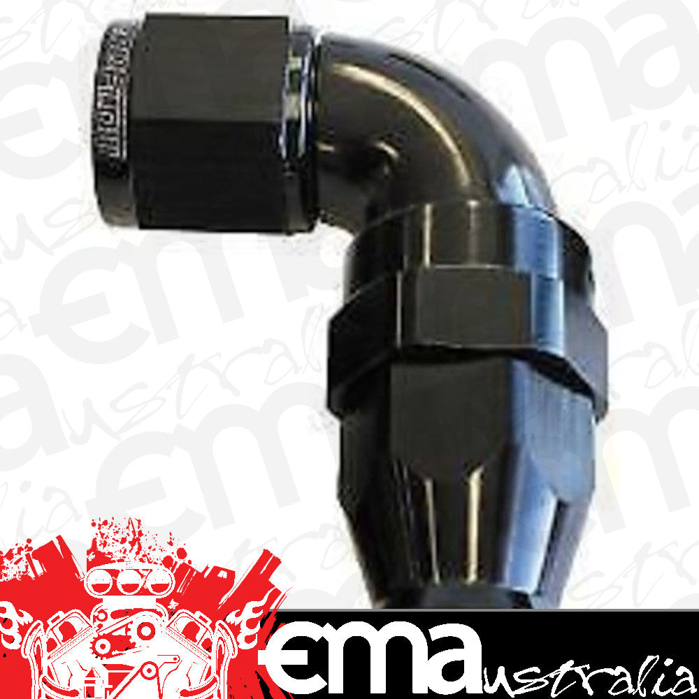 Aeroflow 200 & 250 series braided hose 90 Deg -20AN Full Flow Teflon End Black 1 Piece Fullflo Aeroflow Performance Products AF573-20DBLK