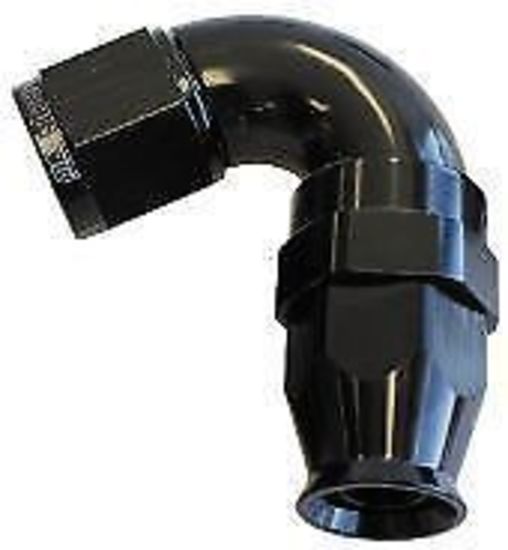 Aeroflow AF574-04DBLK 120 Deg -4AN Full Flow Teflon Hose End Black 1 Piece Fullflo