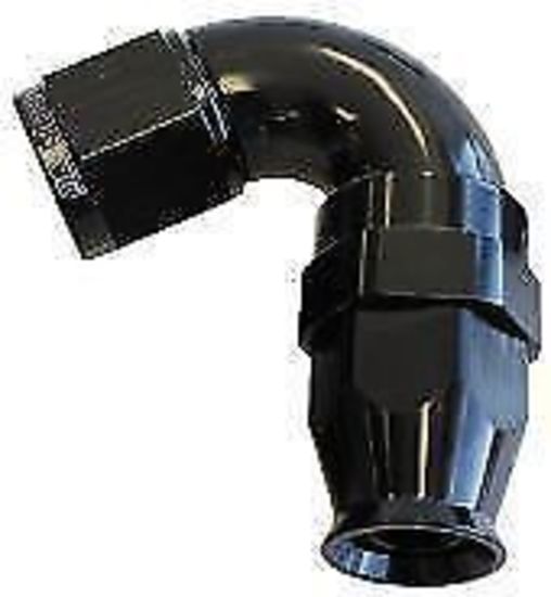 Aeroflow AF574-06DBLK 120 Deg -6AN Full Flow Teflon Hose End Black 1 Piece Fullflo
