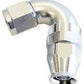 Aeroflow 200 & 250 series braided hose 120 Deg -6AN Full Flow Teflon End Silver 1 Piece Fullfl Aeroflow Performance Products AF574-06DS