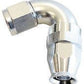 Aeroflow AF574-10DS 120 Deg -10AN Full Flow Teflon Hose End Silver 1 Piece Fullfl