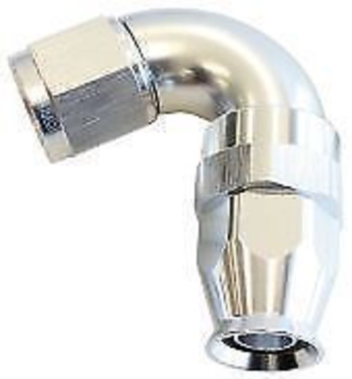 Aeroflow AF574-10DS 120 Deg -10AN Full Flow Teflon Hose End Silver 1 Piece Fullfl