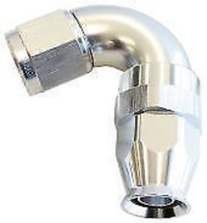 Aeroflow AF574-12DS 120 Deg -12AN Full Flow Teflon Hose End Silver 1 Piece Fullfl