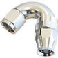 Aeroflow AF575-08DS 150 Deg -8AN Full Flow Teflon Hose End Silver 1 Piece Fullfl