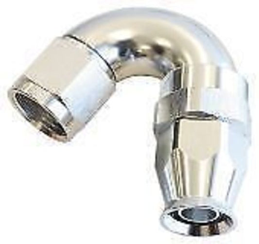 Aeroflow 200 & 250 series braided hose 150 Deg -10AN Full Flow Teflon End Silver 1 Piece Fullfl Aeroflow Performance Products AF575-10DS