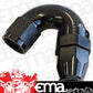 Aeroflow AF575-12DBLK 150 Deg -12AN Full Flow Teflon Hose End Black 1 Piece Fullflo