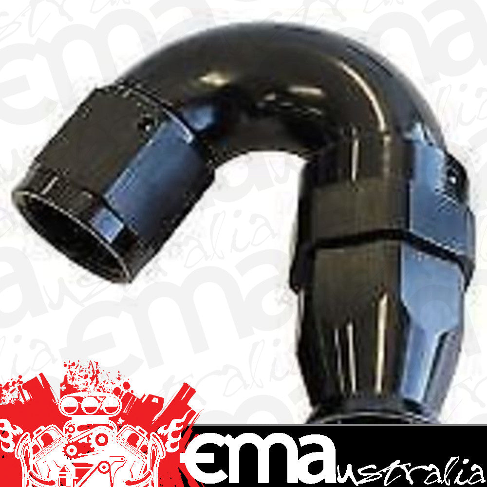 Aeroflow AF575-12DBLK 150 Deg -12AN Full Flow Teflon Hose End Black 1 Piece Fullflo